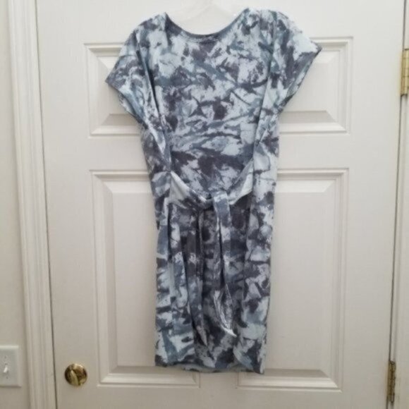 Ideology Blue Tie Dye Mini Dress Wrap - Picture 4 of 6